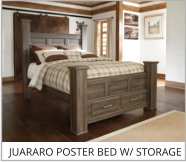 Juararo Poster Bed w/ Storage