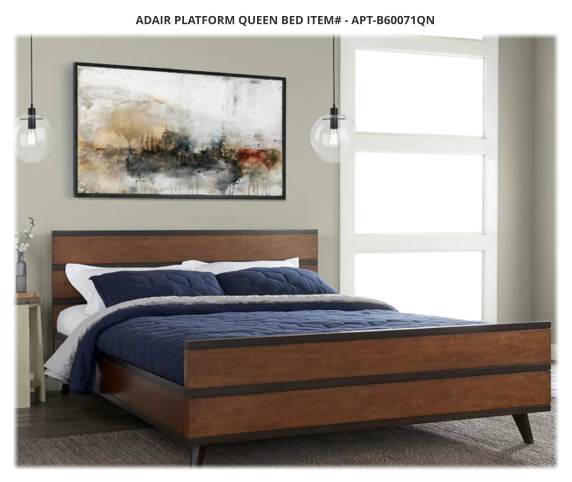 Adair Platform Queen Bed ITEM# - APT-B60071QN