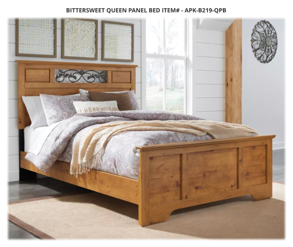 Bittersweet Queen Panel Bed ITEM# - APK-B219-QPB