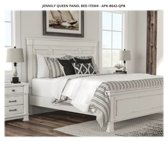 Jennily Queen Panel Bed ITEM# - APK-B642-QPB