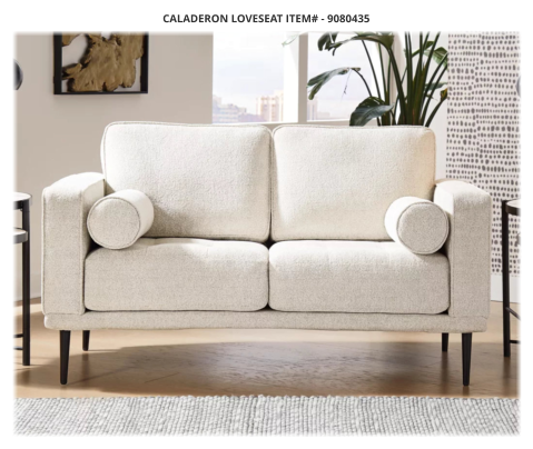 CALADERON LOVESEAT ITEM# - 9080435