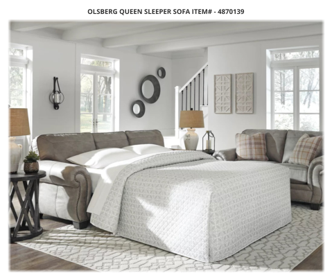 OLSBERG QUEEN SLEEPER SOFA ITEM# - 4870139