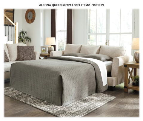 ALCONA QUEEN SLEEPER SOFA ITEM# - 9831039