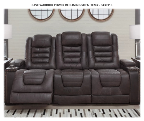 Cave Warrior Power Reclining Sofa ITEM# - 9430115