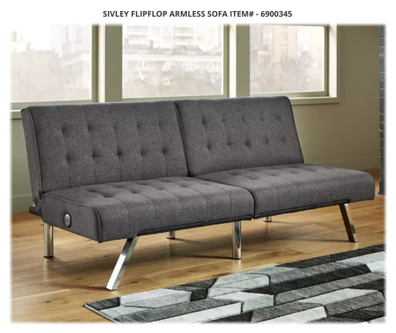 SIVLEY FLIPFLOP ARMLESS SOFA ITEM# - 6900345