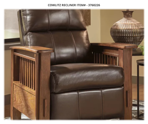 Cowlitz Recliner ITEM# - 3760226