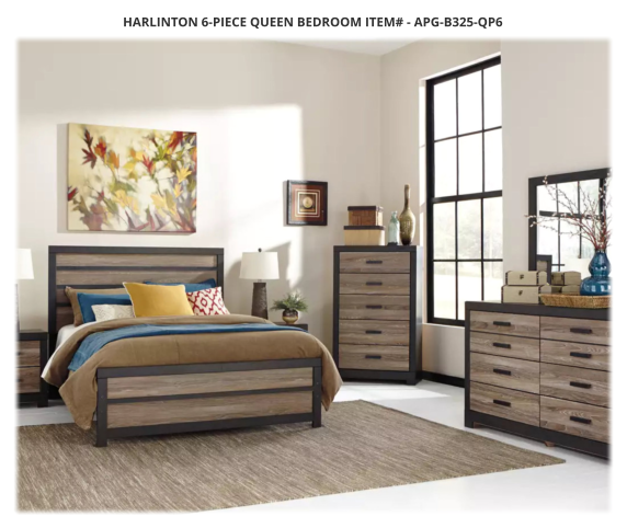 Harlinton 6-Piece Queen Bedroom ITEM# - APG-B325-QP6